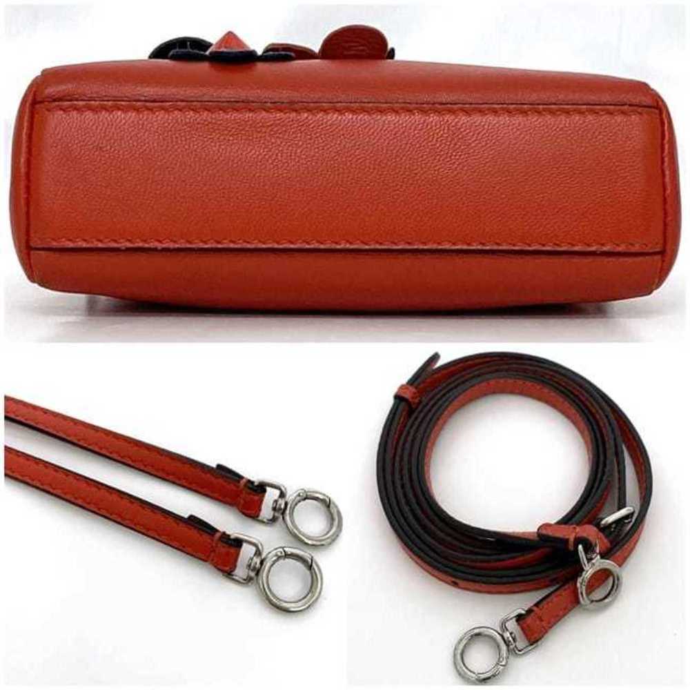 FENDI Red Leather Peekaboo Shoulder Bag - Picture 11 of 11